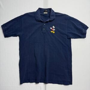 Vintage Mickey Unlimited Mickey Mouse Navy Polo Shirt Size Medium